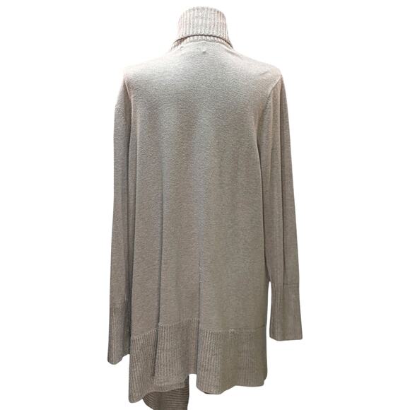 Joan Vass Sand Beige Open Wear Cardigan Women’s Size 2X Lightweight Knit - Picture 4 of 13